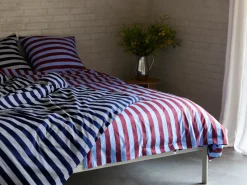 Funda de almohada Été 50x60 cm, Bordeaux-Sky blue