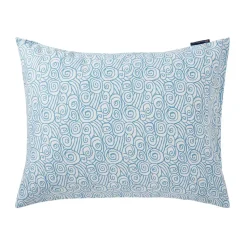 Funda de almohada Wave Printed Cotton Sateen 50x60 cm, White-Blue
