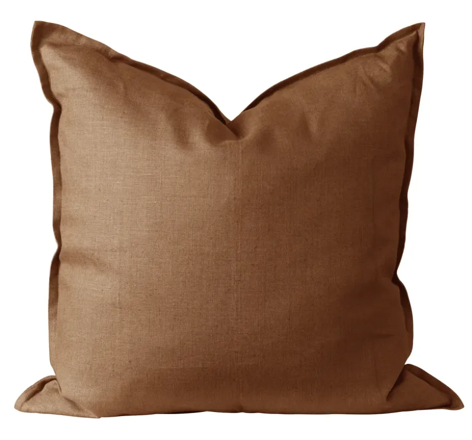Funda de cojín Calm lino 50x50 cm, Almond Brown