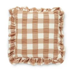 Funda de cojín Kullavik 45x45 cm, Herrumbre-blanco