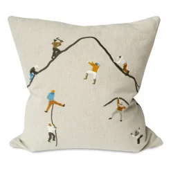 Funda de cojín Mountain climbers 48x48 cm, Natural
