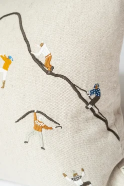 Funda de cojín Mountain climbers 48x48 cm, Natural