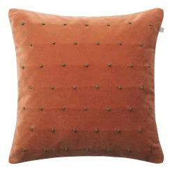 Funda de cojín Roma 50x50 cm, Terracotta-forest green