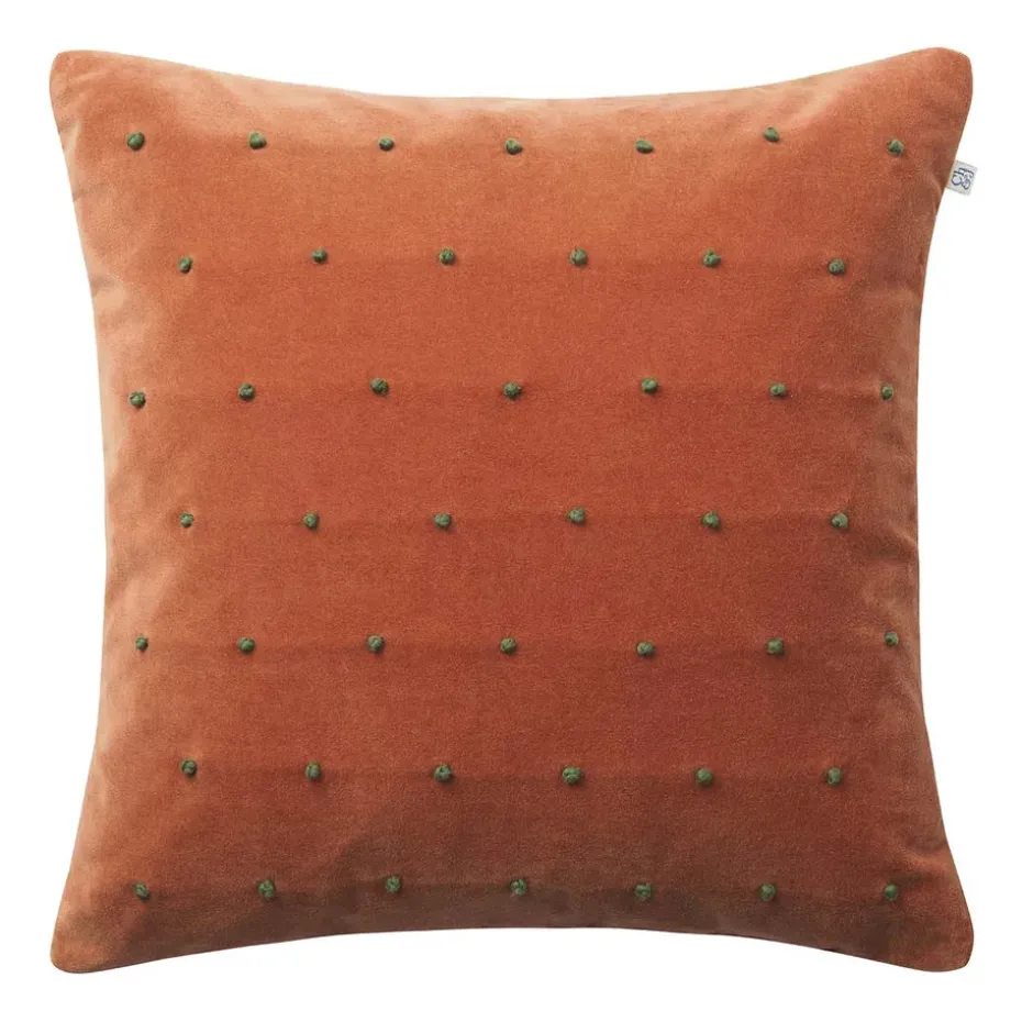 Funda de cojín Roma 50x50 cm, Terracotta-forest green