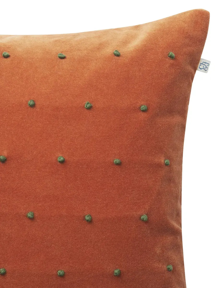 Funda de cojín Roma 50x50 cm, Terracotta-forest green