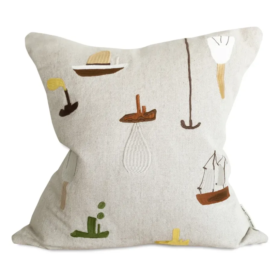 Funda de cojín Sail With Me 48x48 cm, gris