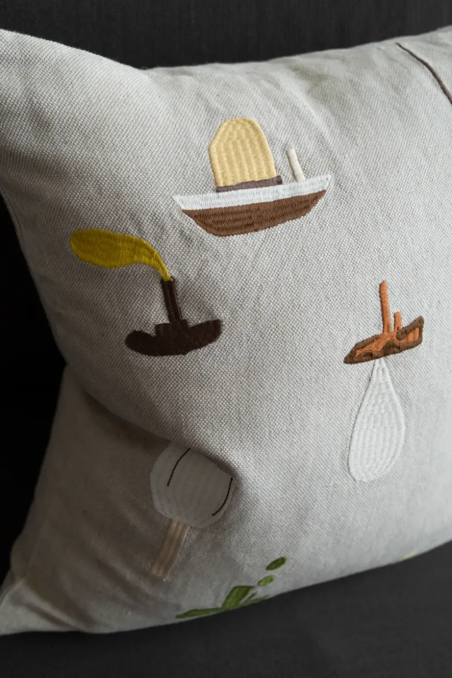 Funda de cojín Sail With Me 48x48 cm, gris