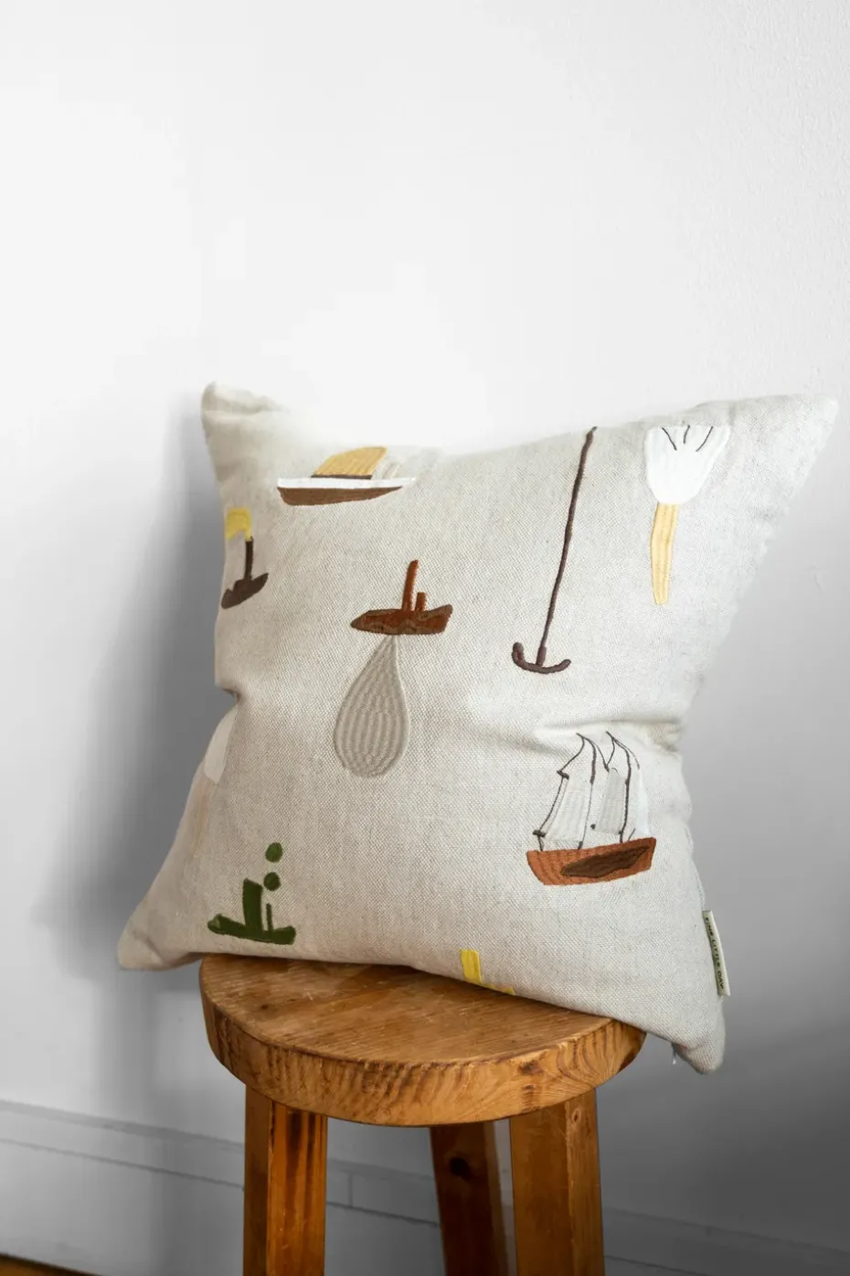 Funda de cojín Sail With Me 48x48 cm, gris
