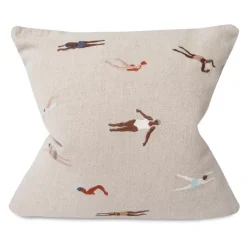 Funda de cojín Swimmers 48x48 cm, Beige