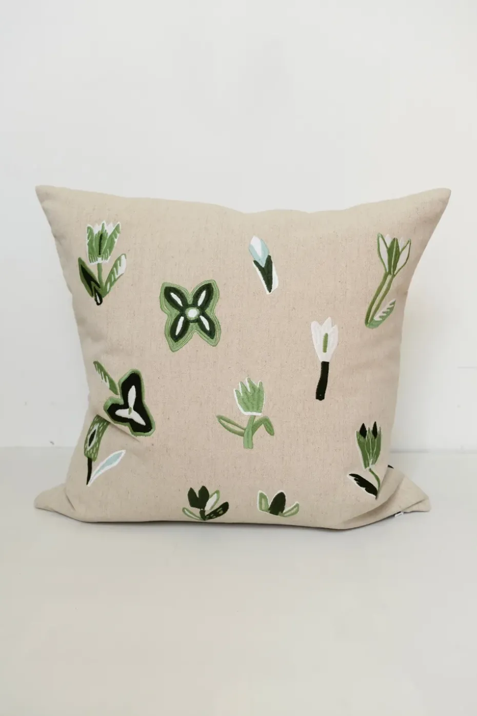 Funda de cojín Tulip 48x48 cm, Nature-green