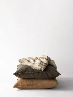 Funda de cojín Washed Linen 50x50 cm, Avellana