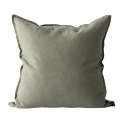 Funda de cojín Washed Linen 50x50 cm, Oliva