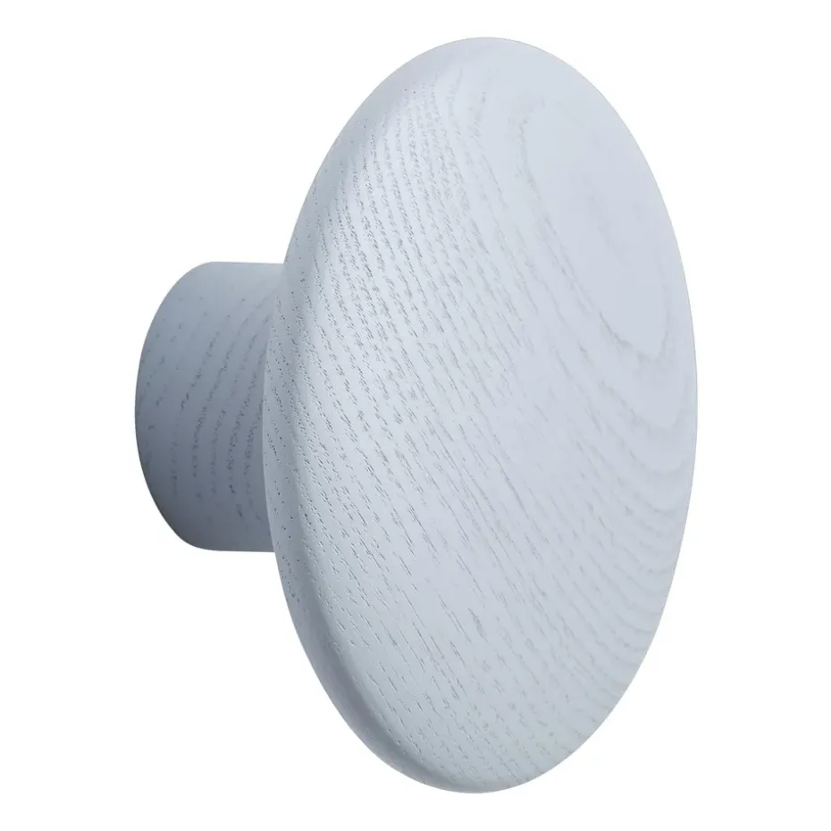 Gancho Dots wood light blue, Ø9 cm