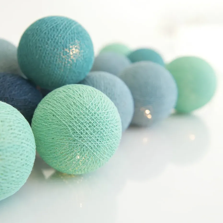 Guirnalda de luces Cool Mint, 35 bolas