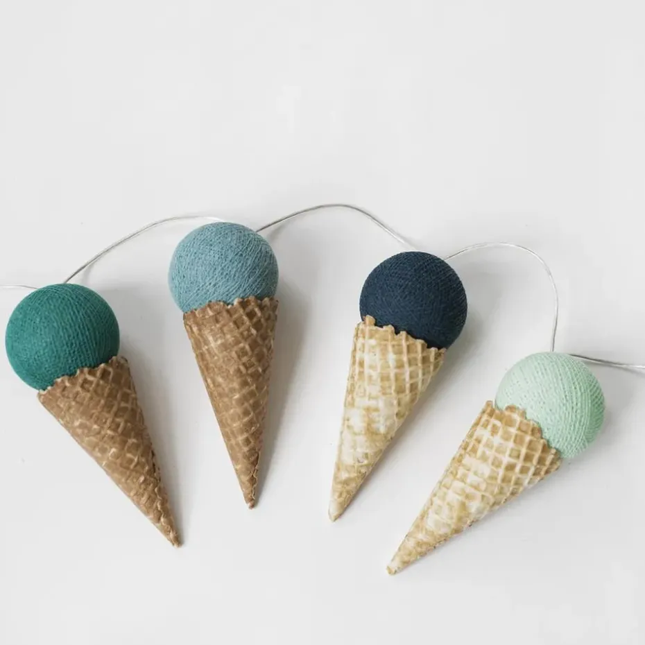 Guirnalda de luces Cool Mint, 35 bolas