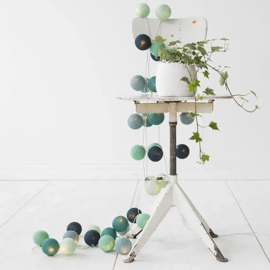 Guirnalda de luces Cool Mint, 35 bolas