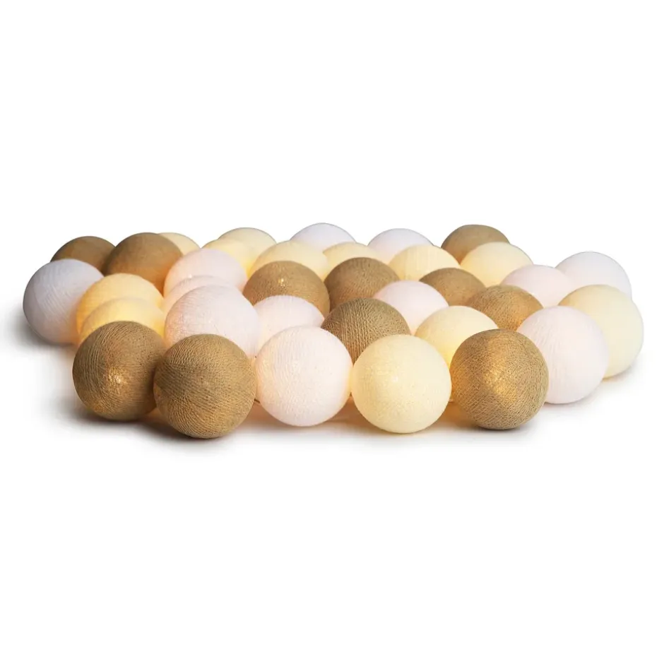 Guirnalda de luces Creamy White, 35 bolas