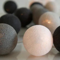 Guirnalda de luces Graphic Grey, 20 bolas