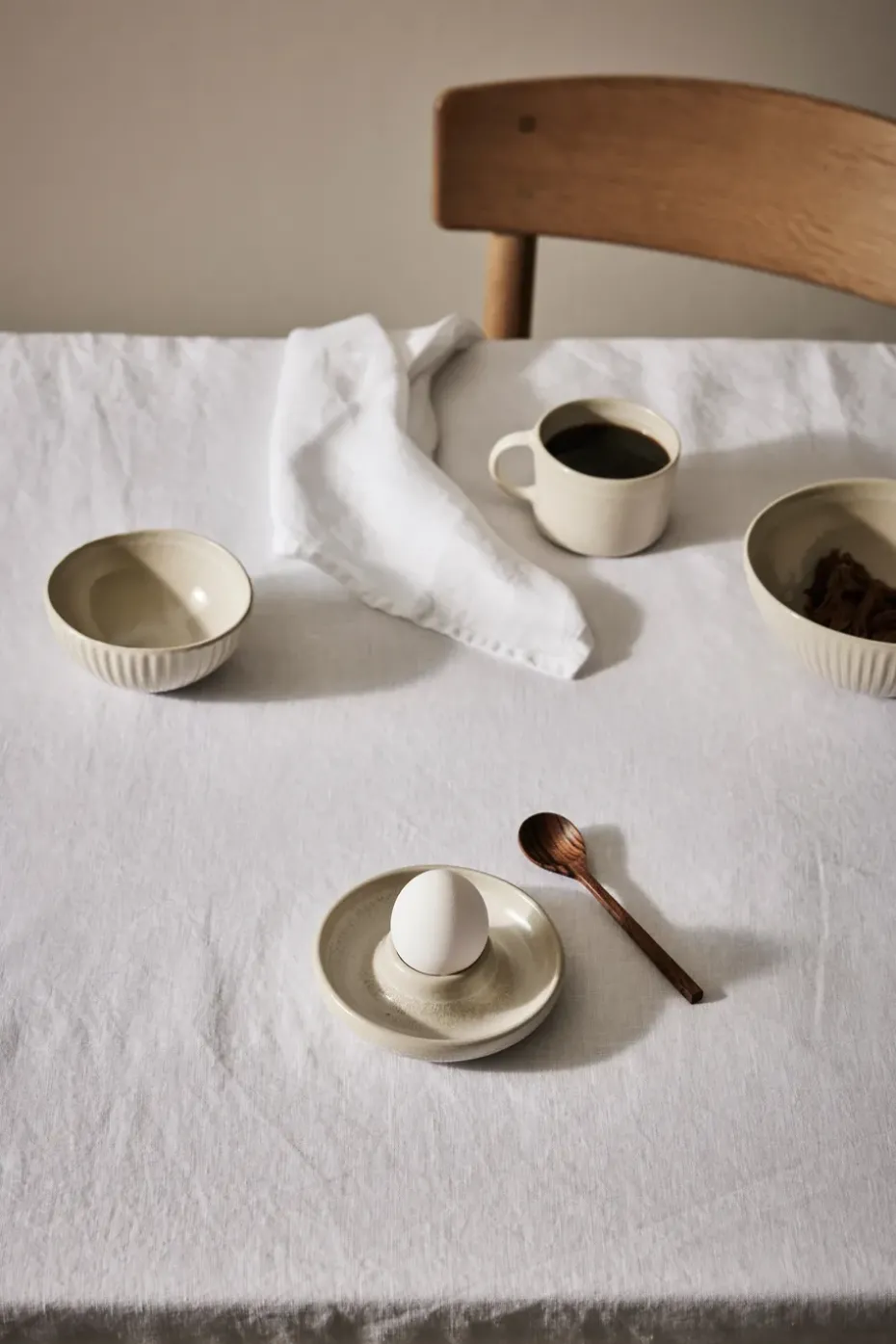 Huevera Granada Ø12 cm, Crema-beige