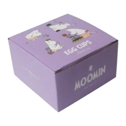 Huevera Moomin joy 4 piezas, Vit-multi