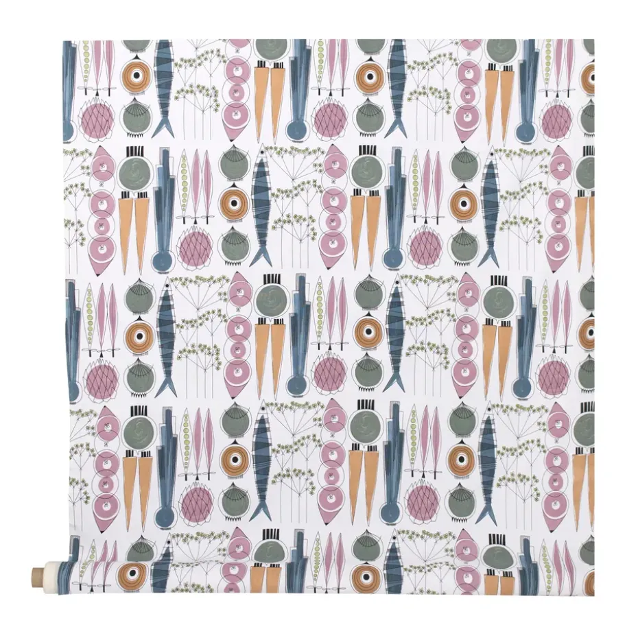 Hule Picknick, azul-rosa