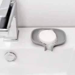 Jabonera con drenaje Soap Saver Flow small, Gris