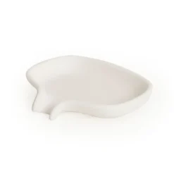 Jabonera silicona con pico para goteo, blanco