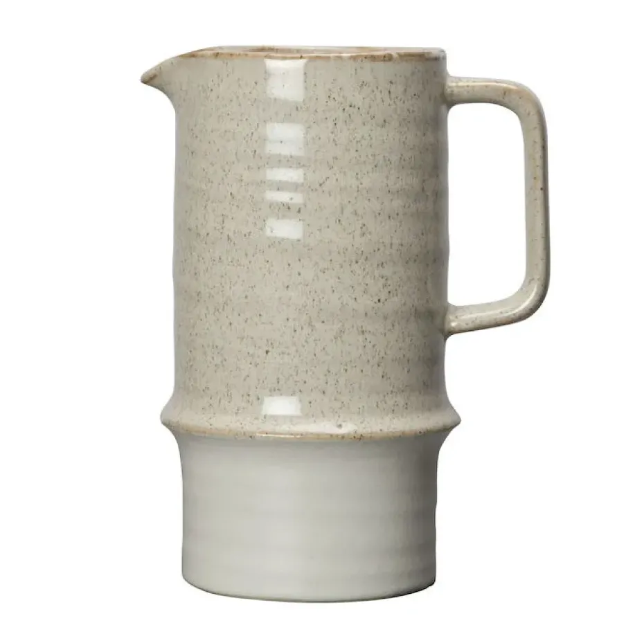 Jarra Asparagus beige-blanco mate, 17 cm