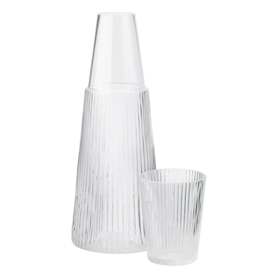 Jarra con vaso Pilastro, Clear