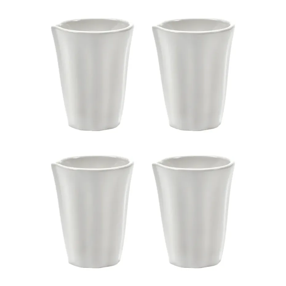 Jarra de leche Silhouette 7 cl set de 4, White