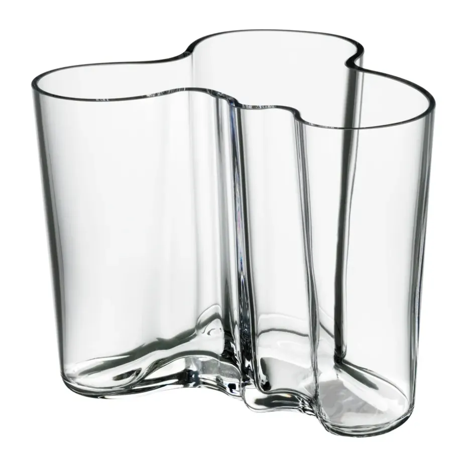 Jarrón Alvar Aalto transparente, 120 mm