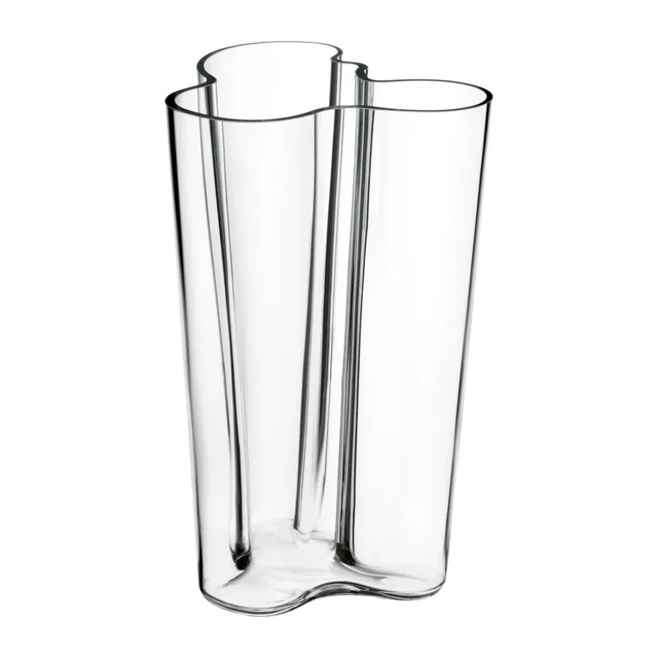 Jarrón Alvar Aalto transparente, 251 mm