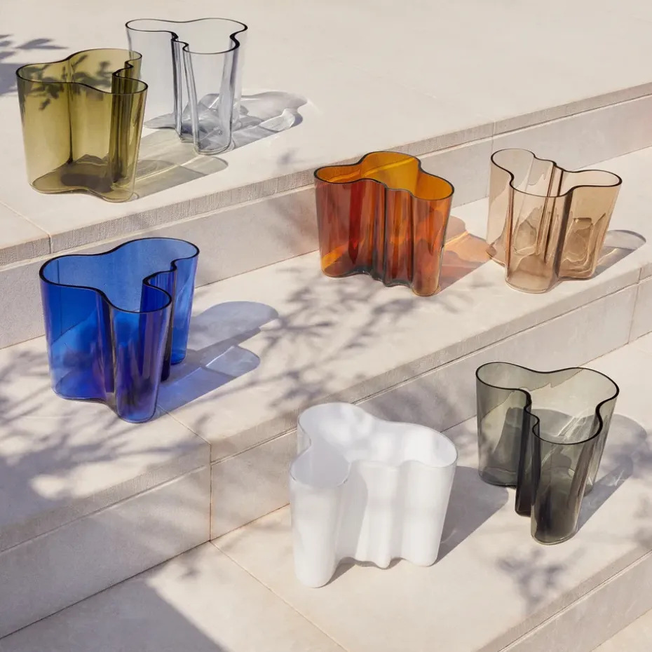 Jarrón Alvar Aalto verde musgo, 160 mm