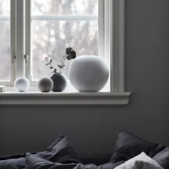 Jarrón Ball blanco, 20 cm