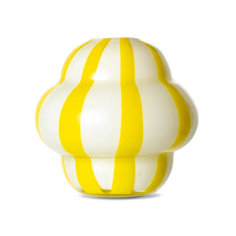 Jarrón Curlie 20 cm, amarillo