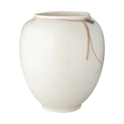 Jarrón Ernst esmalte blanco, 28 cm