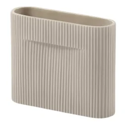 Jarrón Ridge 16,5 cm, Beige