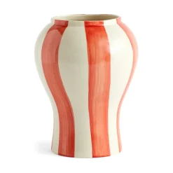 Jarrón Sobremesa stripe S 22 cm, Red