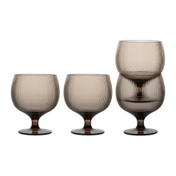 Juego de 4 copas de vino Billi 35 cl, Marrón