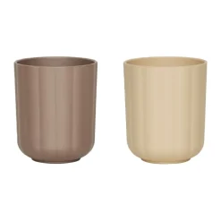 Juego de 2 tazas Pullo, Taupe-vanilla