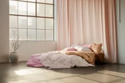 Juego de cama Daisy 150x210 cm, Blanco-azul claro