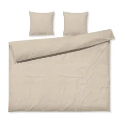 Juego de cama Daisy 220x220 cm, Sand-blanco