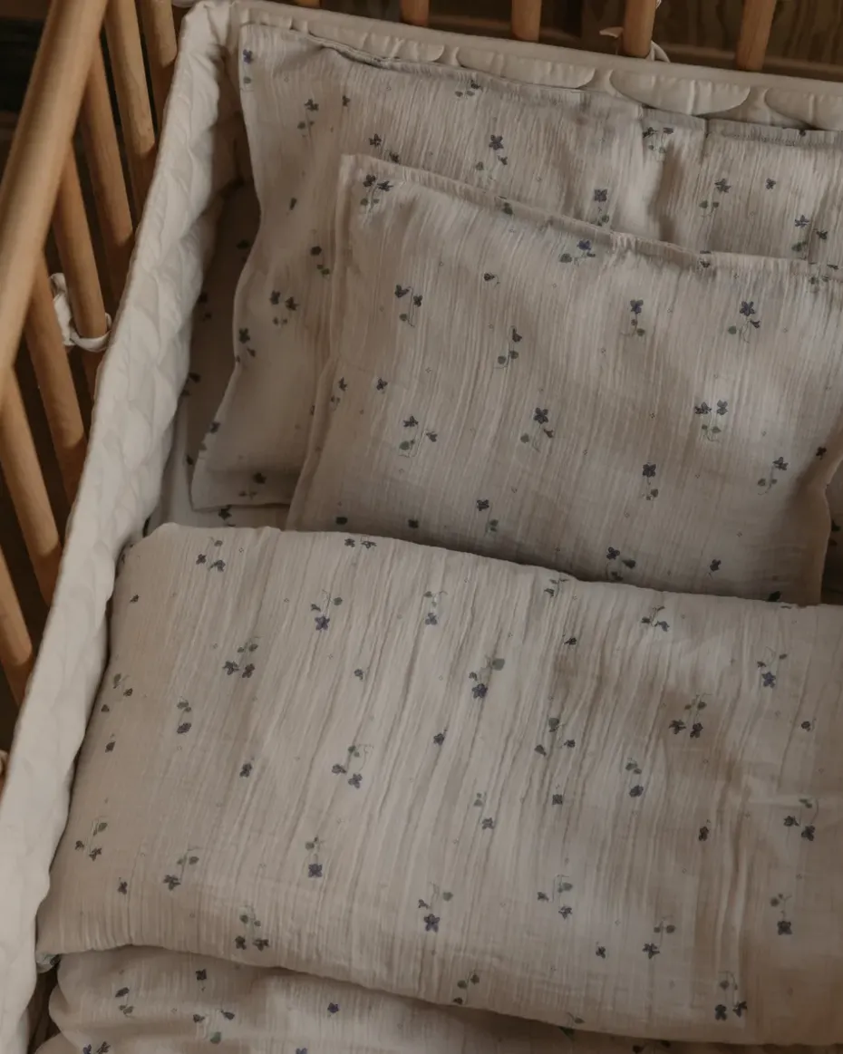 Juego de cama junior Viola Muslin, 100x130 cm/35x55 cm