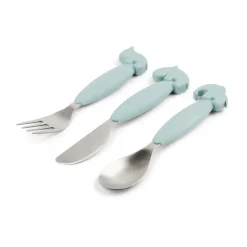Juego de cubiertos Deer Friends Easy-grip 3 piezas, Blue