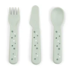 Juego de cubiertos Happy Dots foodie 3 piezas, Green