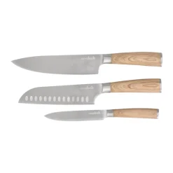 Juego de cuchillos Nordwik de 3 piezas, Madera contrachapada