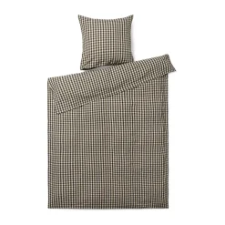 Juego de funda nórdica Bæk&Bølge 150x210 cm, Negro-arena