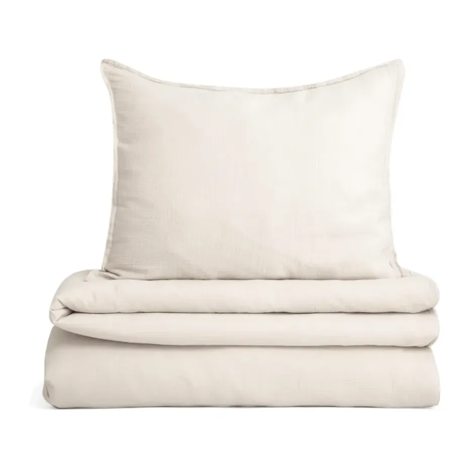 Juego de funda nórdica Eggshell Muslin, 150x210 cm/50x60 cm