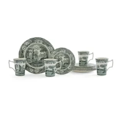 Juego de vajilla Heritage Green Italian, Verde, 12 piezas