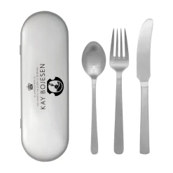 Kit de viaje de cubiertos Cubertería Grand Prix 3 piezas, Matte steel